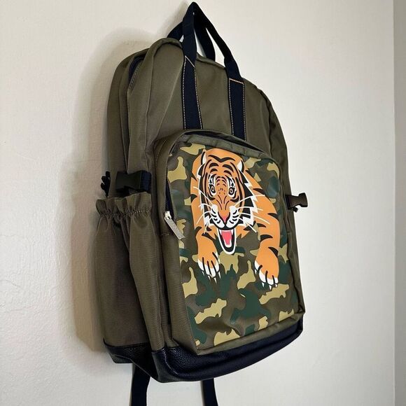 NWT Caramel and Cie Rare French Tiger King Adjustable Straps Backpack Size Large - Picture 2 of 13